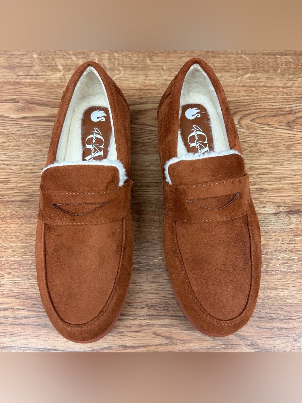 Gloria Vanderbilt Lucille Faux Suede Penny Loafers Size 8